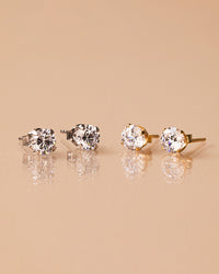 Sterling Silver 5mm CZ Stud Earrings