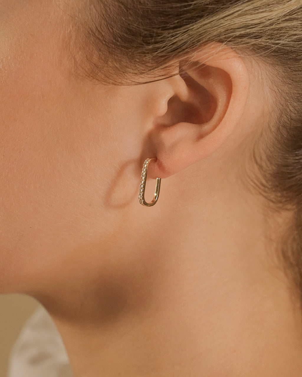 Sterling Silver CZ Hooked Hoops