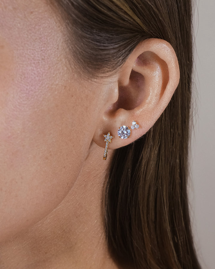 Sterling Silver 4pc Everyday CZ Earring Set