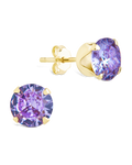 Sterling Silver 7mm Periwinkle CZ Stud Earrings