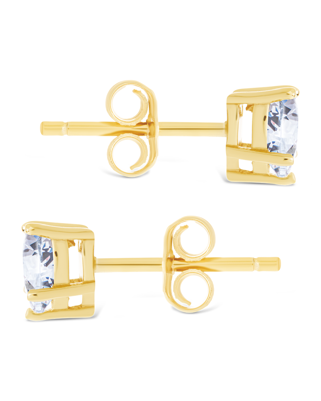 ●TATIANA● SILVER925 Cubic Chips Heart Earring EC1925 50018 925 Sterling Silver CZ Stud Earrings Cubic Zirconia Tri