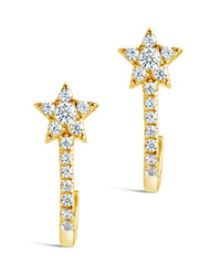 Sterling Silver CZ Star Jacket Earrings - Sterling Forever