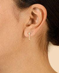 Sterling Silver CZ Star Jacket Earrings - Sterling Forever