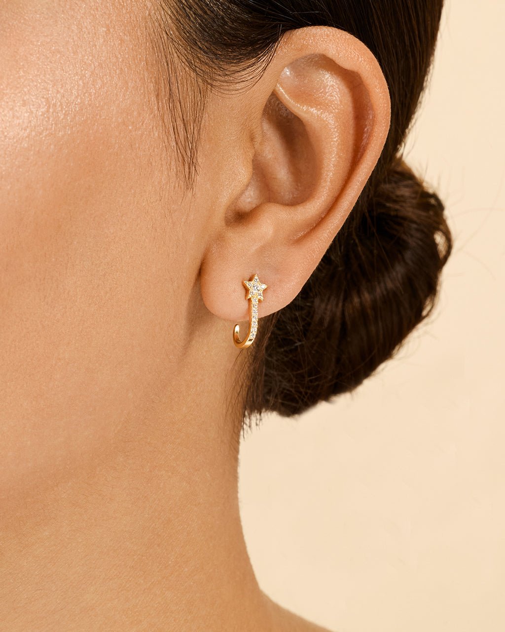 Sterling Silver CZ Star Jacket Earrings - Sterling Forever