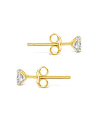 Sterling Silver 4mm CZ Stud Earrings - Sterling Forever