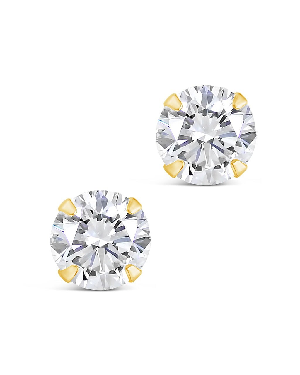 Sterling Silver 6mm CZ Stud Earrings - Sterling Forever