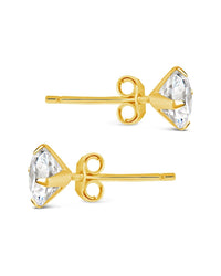 Sterling Silver 6mm CZ Stud Earrings - Sterling Forever