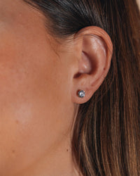 Sterling Silver 6mm CZ Stud Earrings - Sterling Forever