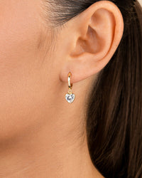 Sterling Silver Lizzy CZ Heart Drop Earrings - Sterling Forever