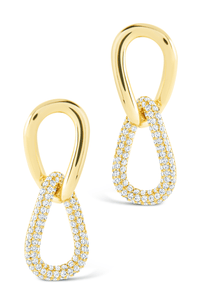 Sterling Silver Taissa CZ Chain Link Studs - Sterling Forever