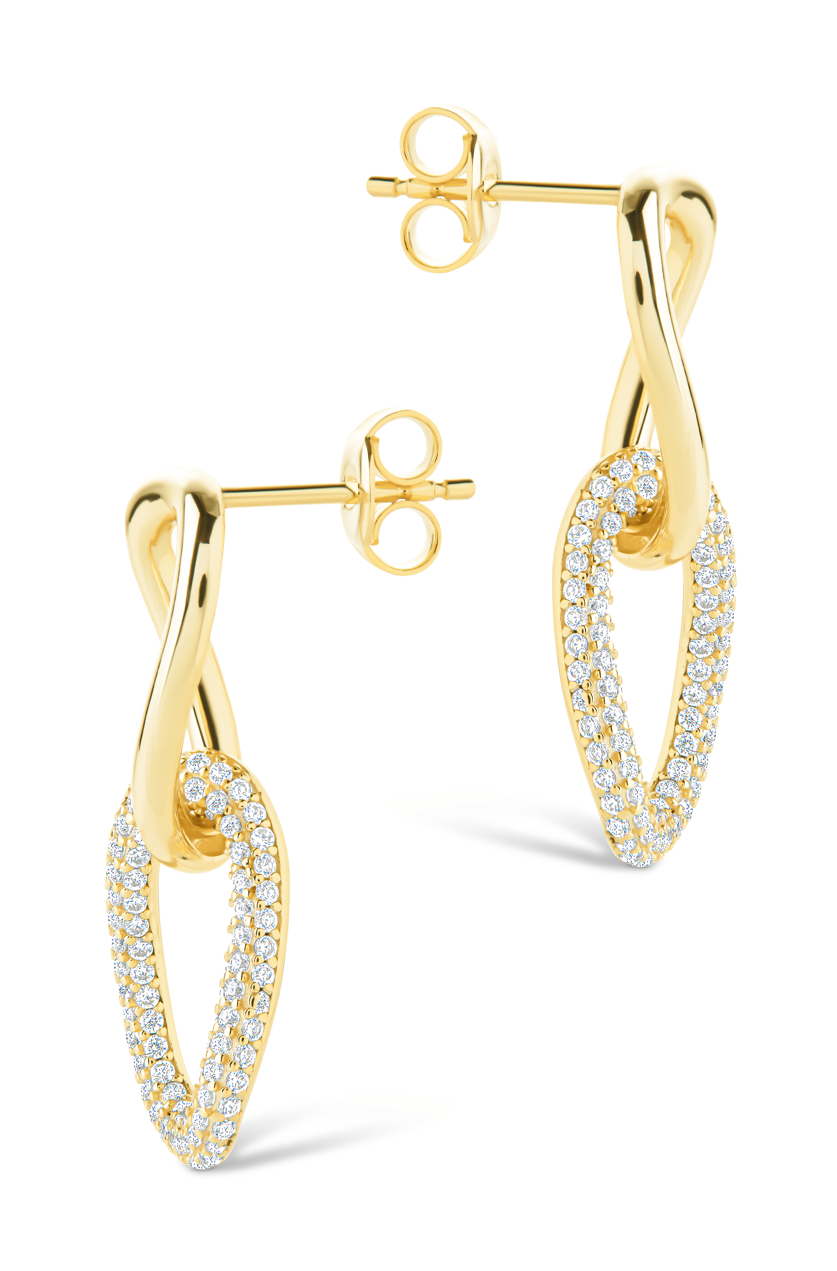 Sterling Silver Taissa CZ Chain Link Studs - Sterling Forever