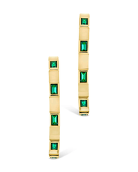Sterling Silver Asher Flat Polished Hoops