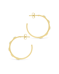 Sterling Silver Asher Flat Polished Hoops