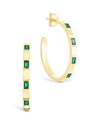 Sterling Silver Asher Flat Polished Hoops - Sterling Forever