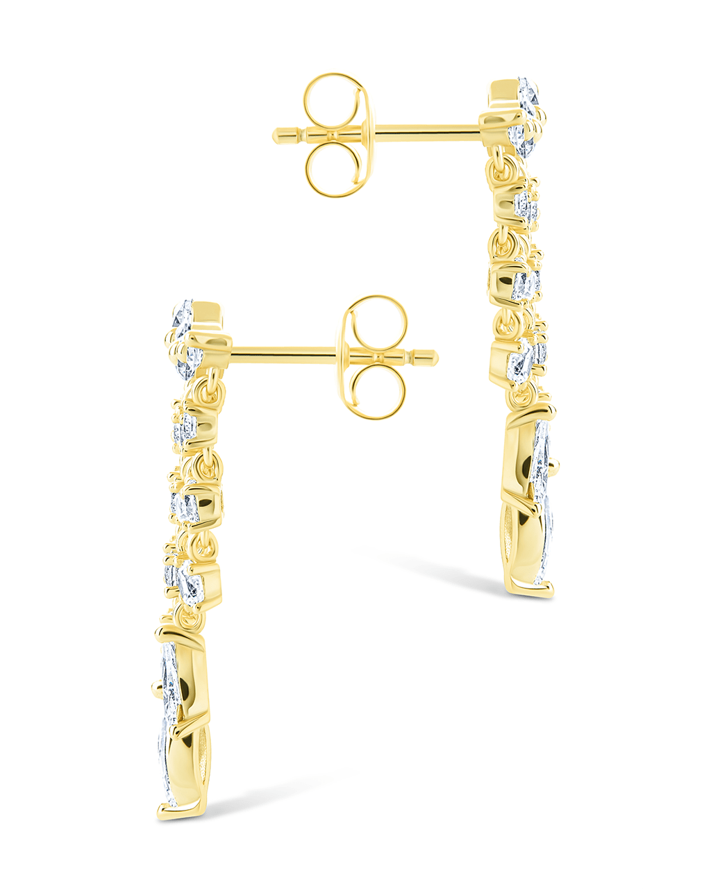 Sterling Silver Adrian CZ Waterfall Statement Studs - Sterling Forever