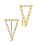 Sterling Silver Janine CZ Geometric Crawler Earrings - Sterling Forever