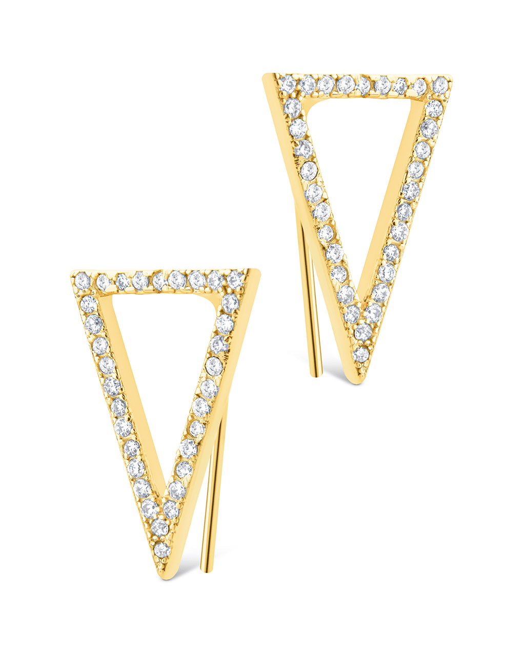 Sterling Silver Janine CZ Geometric Crawler Earrings - Sterling Forever