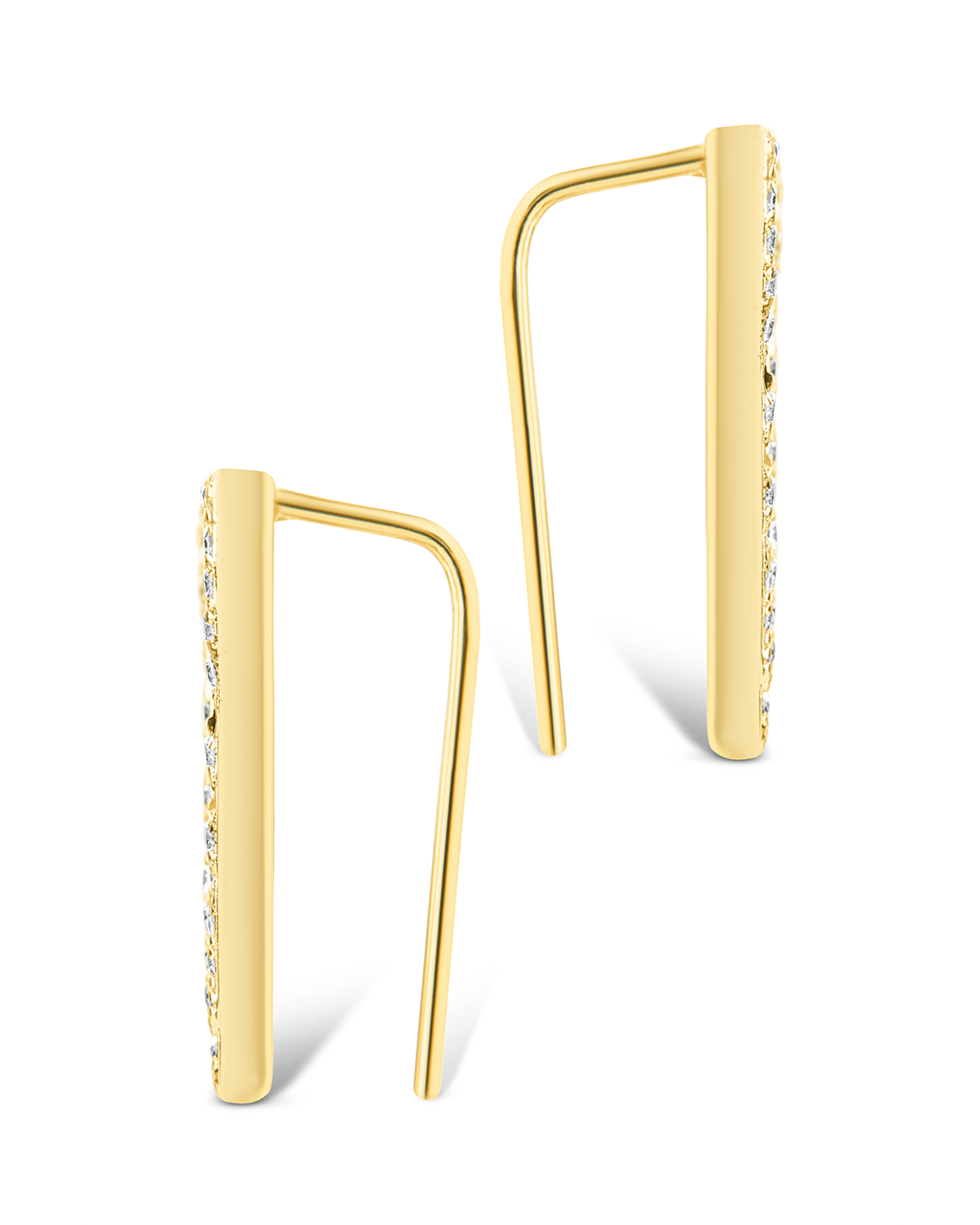 Sterling Silver Janine CZ Geometric Crawler Earrings - Sterling Forever