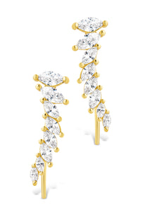 Sterling Silver Skye CZ Threader Crawler Earrings - Sterling Forever