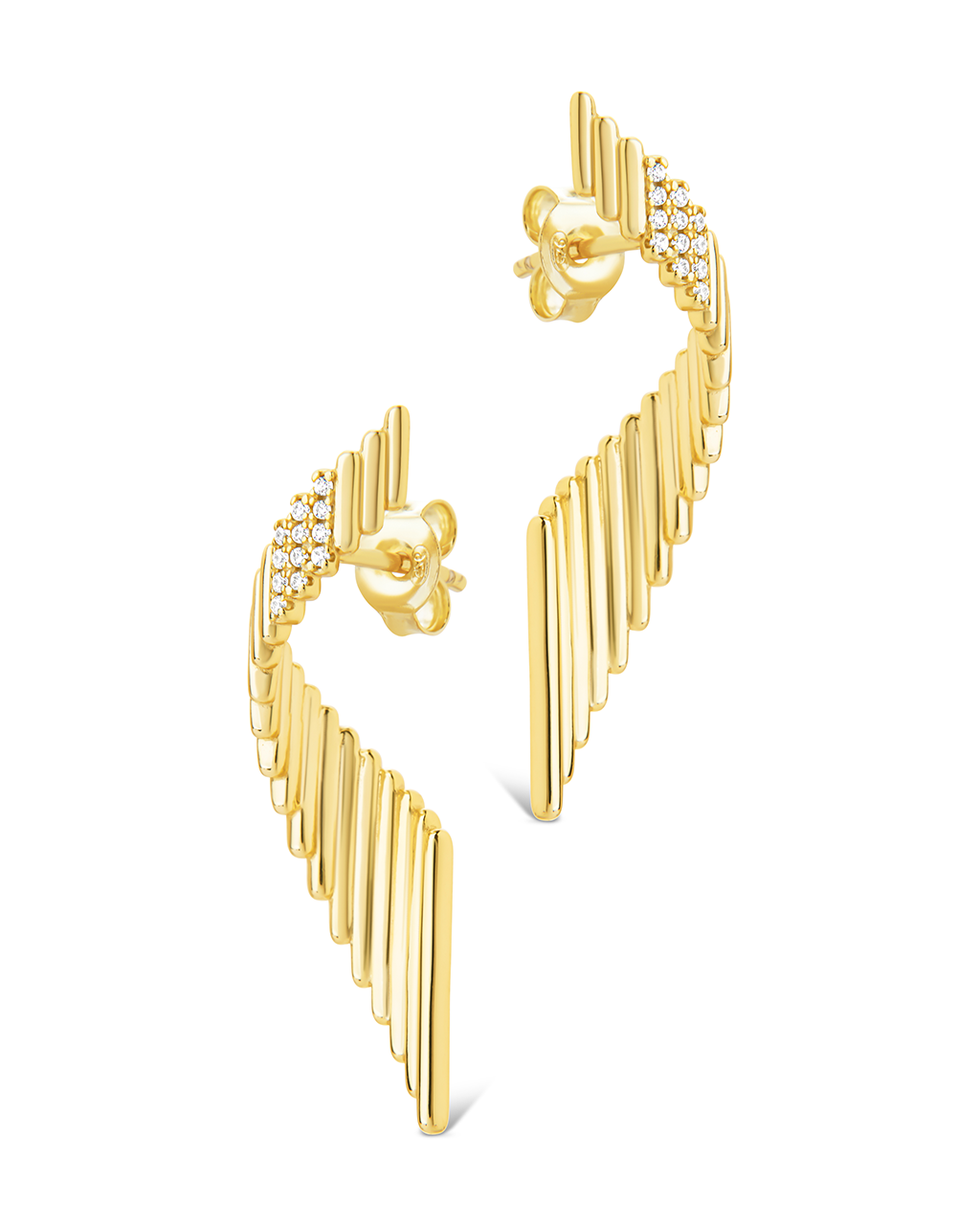 Sterling Silver Andrea CZ Stud Earrings