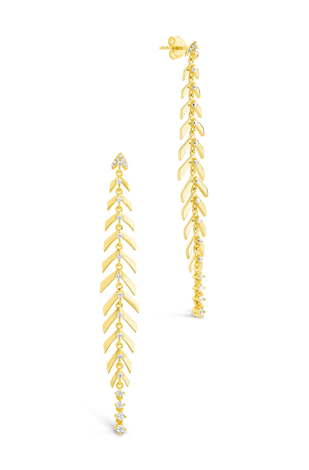 Gemma CZ Studded Dangle Earrings