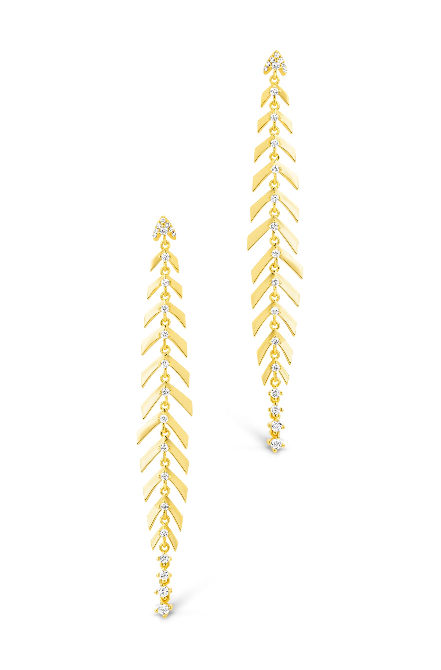 Gemma CZ Studded Dangle Earrings