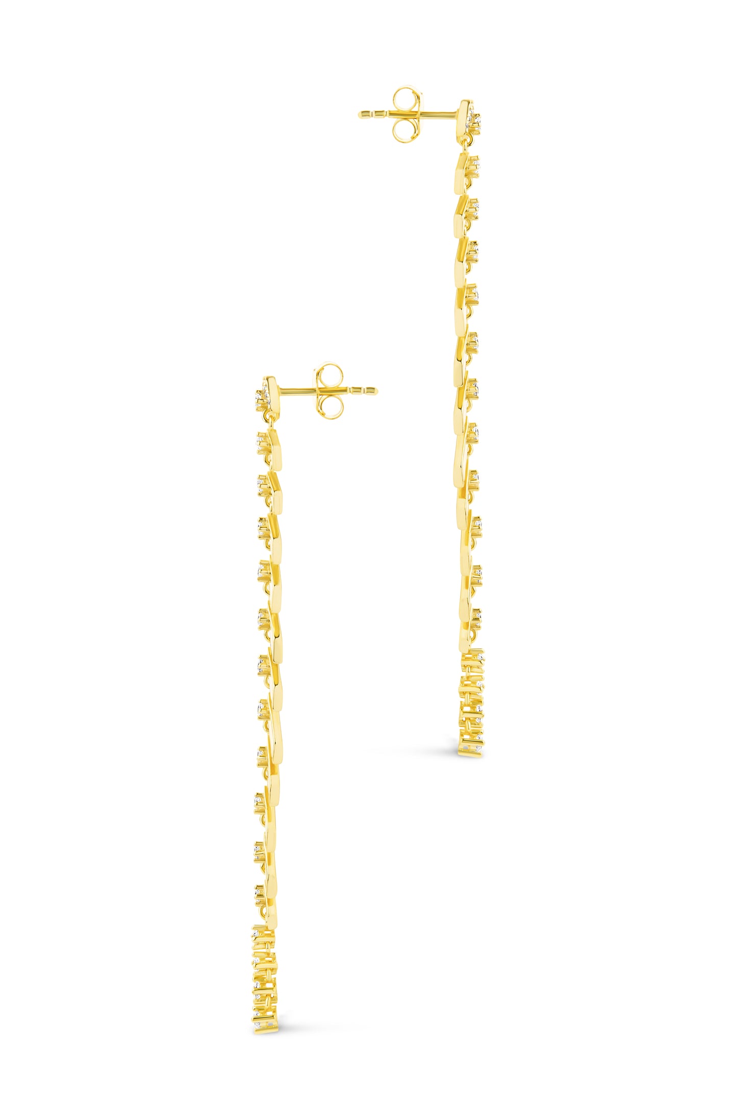 Gemma CZ Studded Dangle Earrings