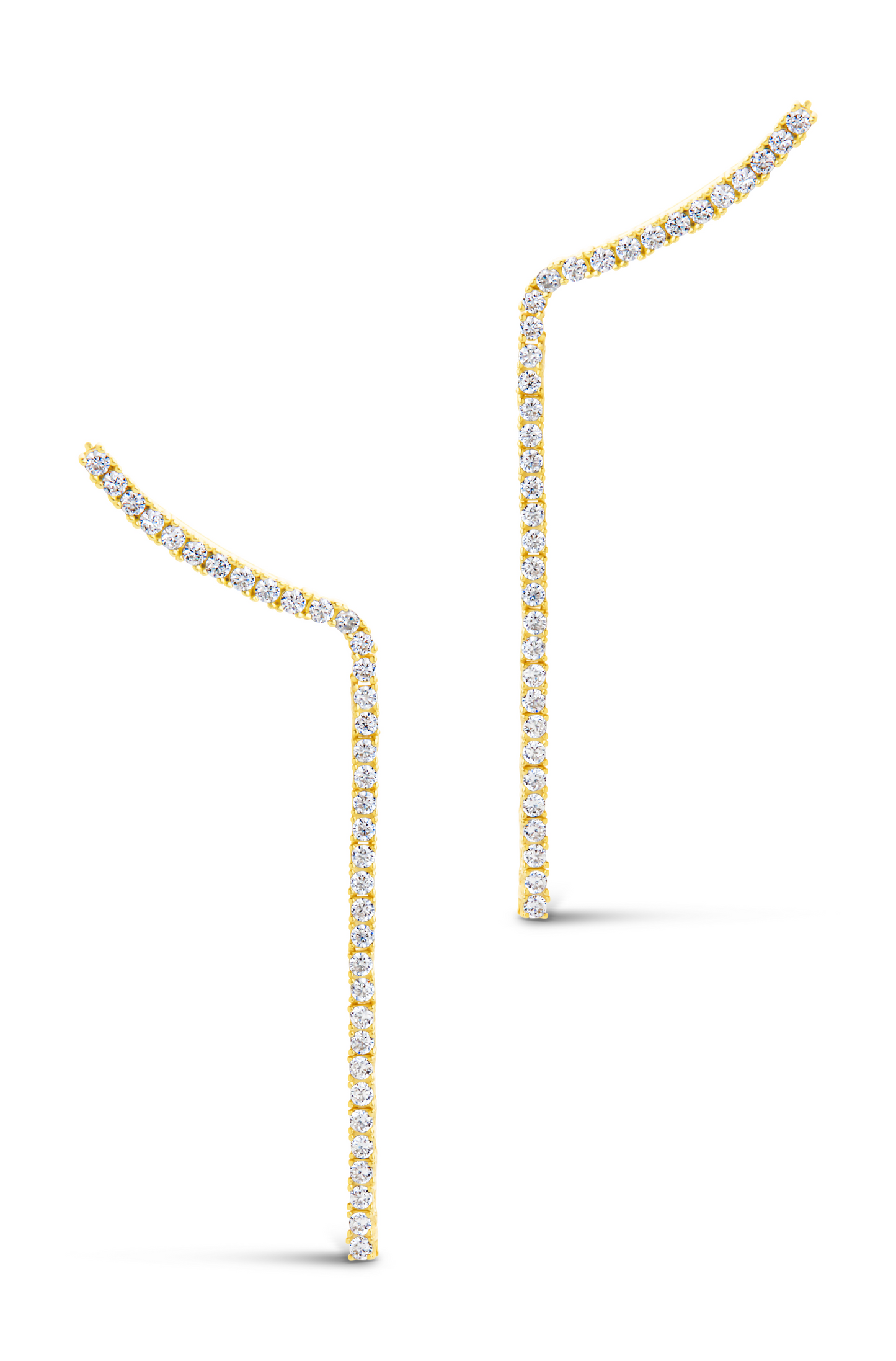 Arwen CZ Crawler Dangle Stud Earrings