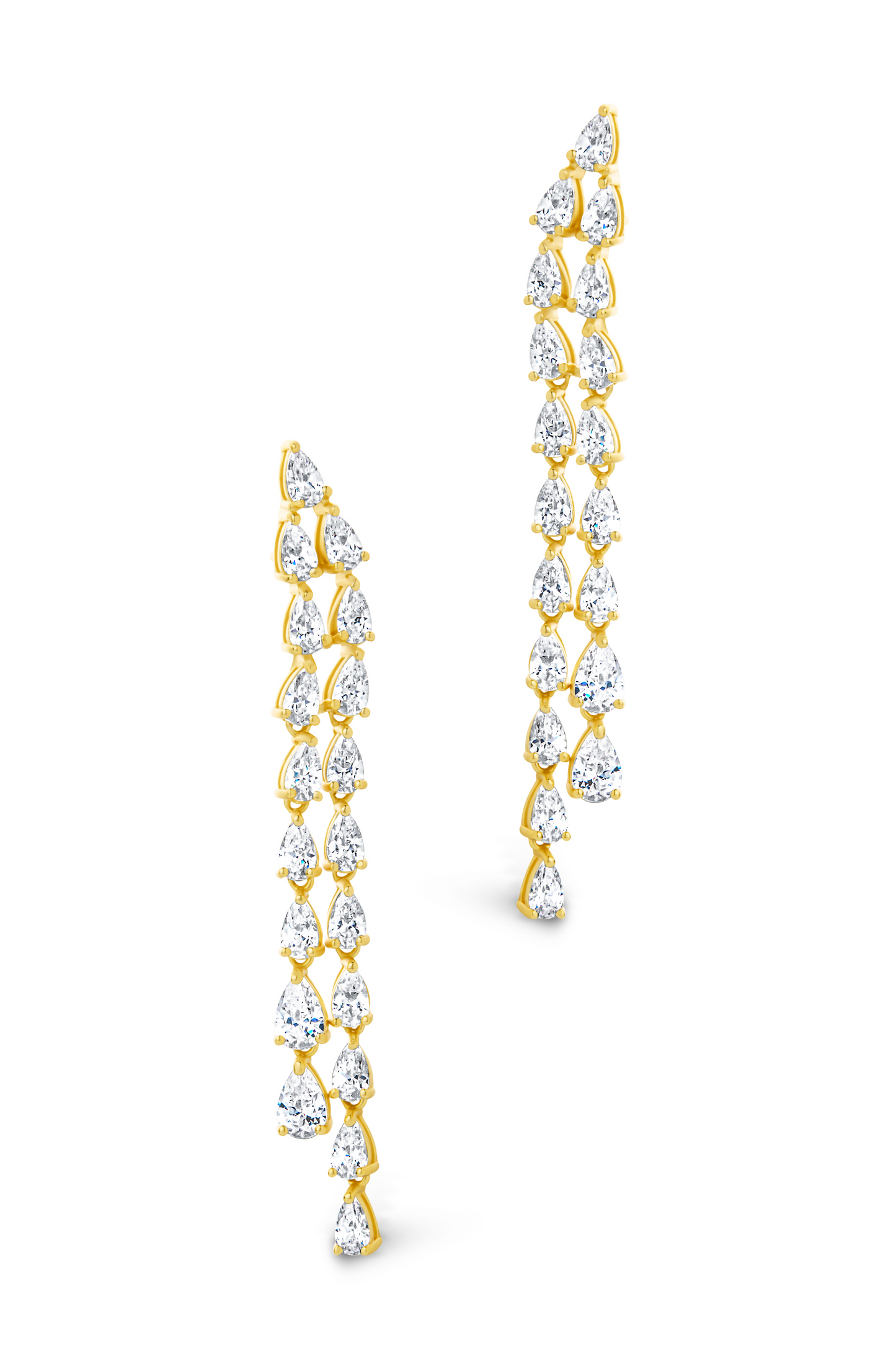 Jane CZ Layered Drop Stud Earrings
