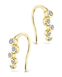 Sterling Silver Talia CZ Bezel Crawler Earrings - Sterling Forever