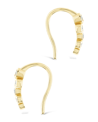 Sterling Silver Talia CZ Bezel Crawler Earrings - Sterling Forever