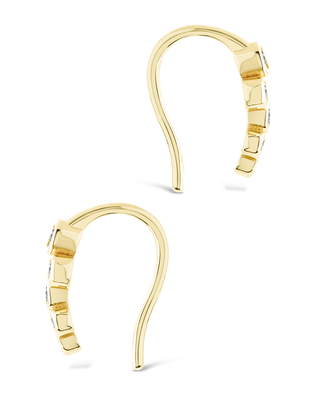 Sterling Silver Talia CZ Bezel Crawler Earrings - Sterling Forever