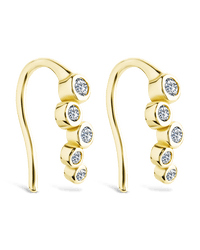 Sterling Silver Talia CZ Bezel Crawler Earrings - Sterling Forever