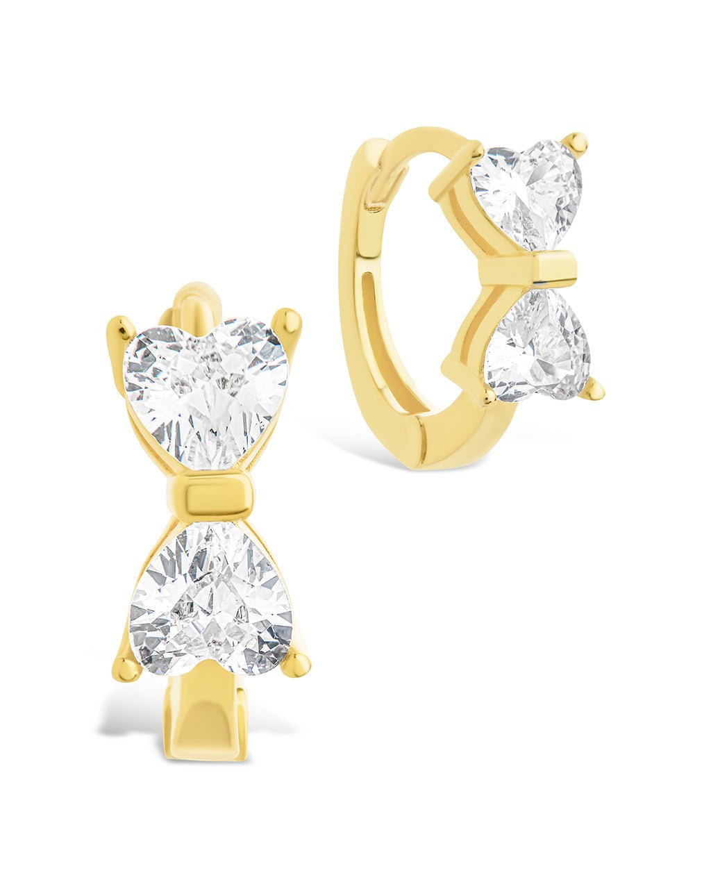 Sterling Silver Ravenna CZ Micro Hoop Earrings - Sterling Forever