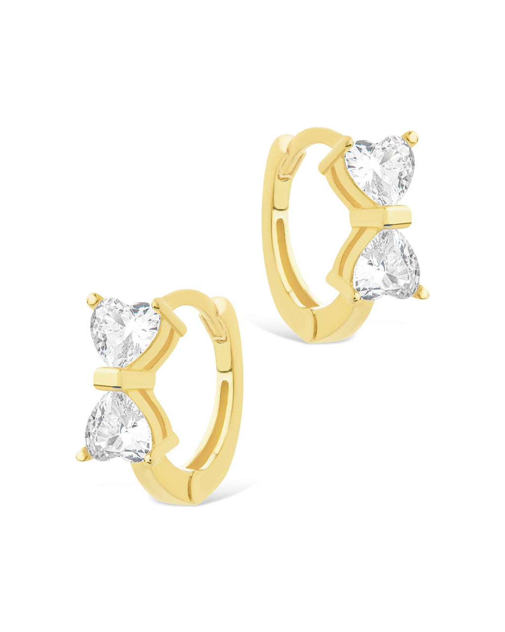 Sterling Silver Ravenna CZ Micro Hoop Earrings