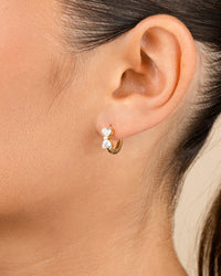 Sterling Silver Ravenna CZ Micro Hoop Earrings - Sterling Forever