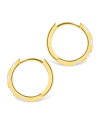Sterling Silver Henley CZ Baguette Micro Hoop Earrings - Sterling Forever