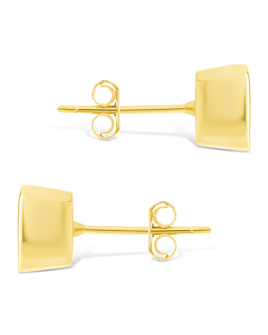 Sterling Silver Cushion Cut Bezel Set Stud Earrings - Sterling Forever