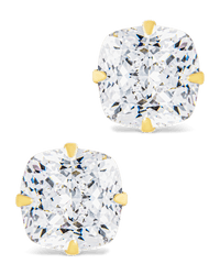 Sterling Silver Cushion Cut Prong Set Stud Earrings - Sterling Forever