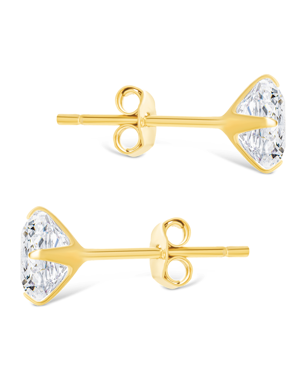 Sterling Silver Cushion Cut Prong Set Stud Earrings - Sterling Forever