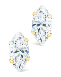 Sterling Silver Marquise Cut Prong Set Stud Earrings - Sterling Forever