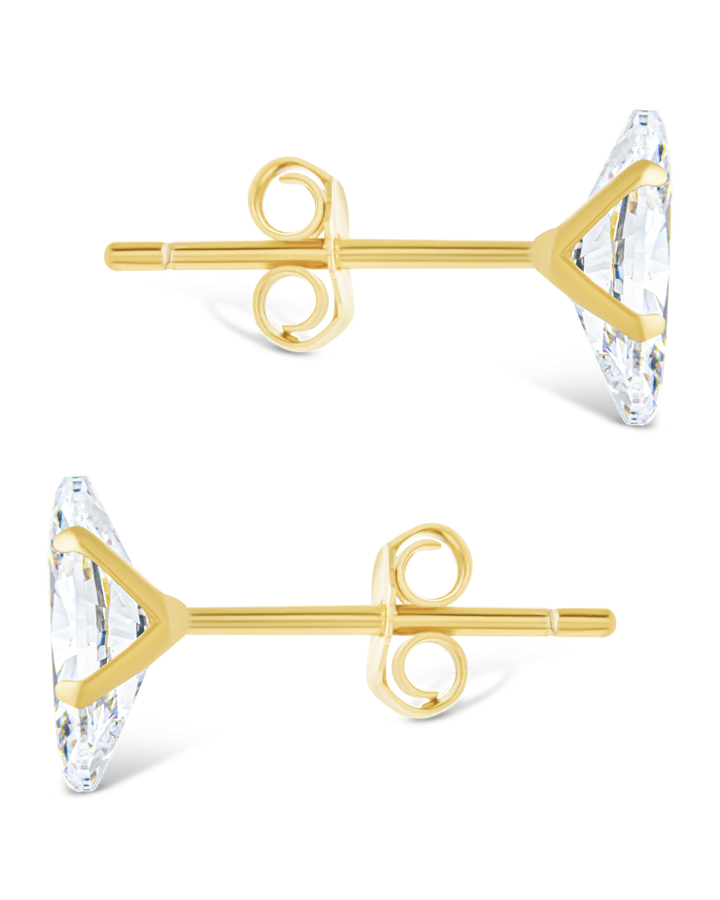 Sterling Silver Marquise Cut Prong Set Stud Earrings - Sterling Forever