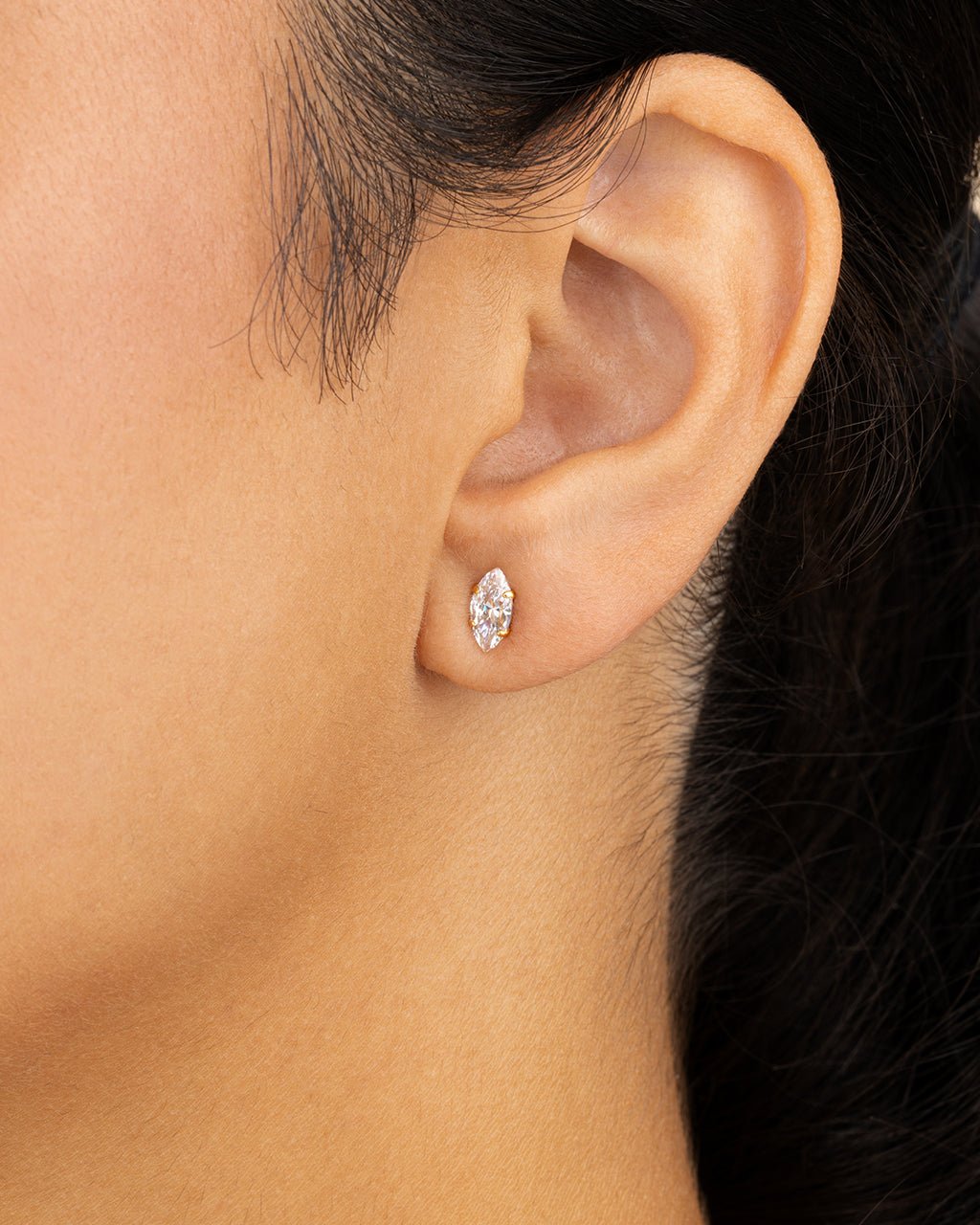 Sterling Silver Marquise Cut Prong Set Stud Earrings - Sterling Forever