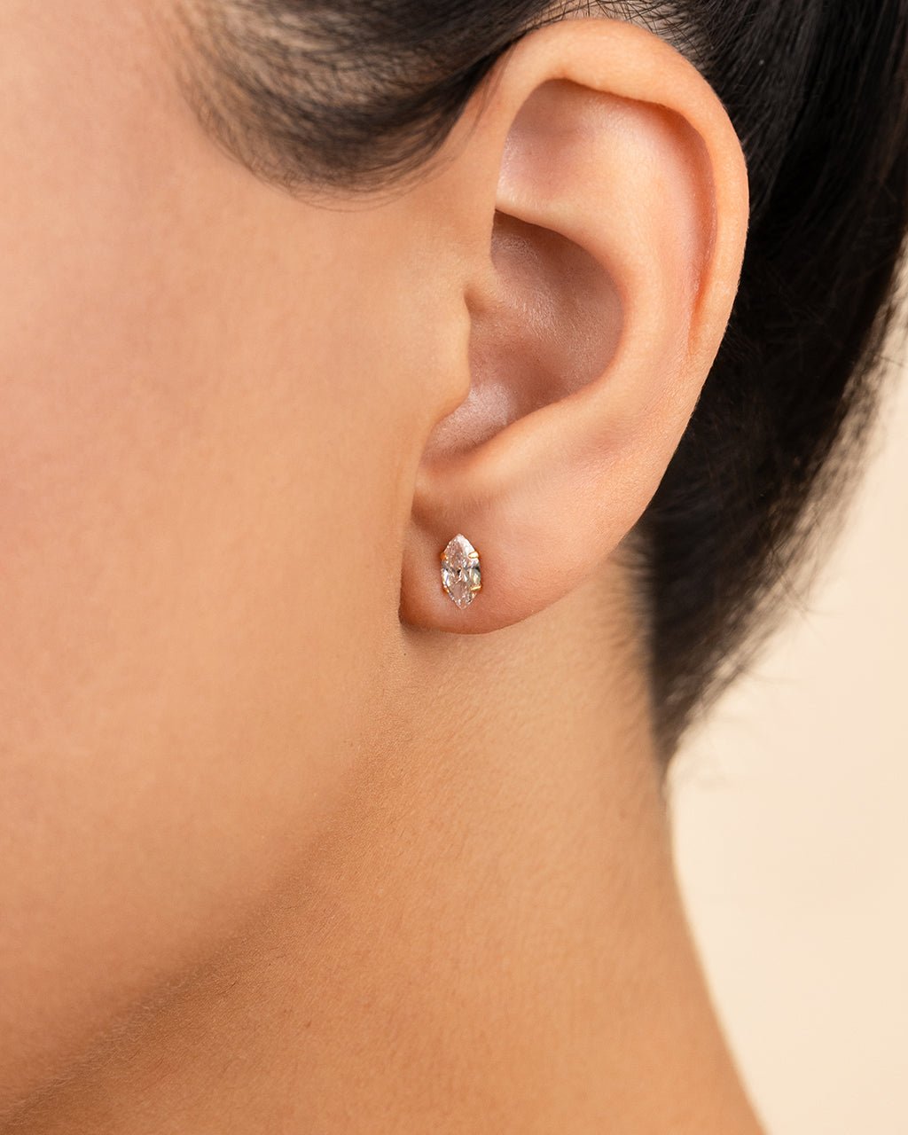 Sterling Silver Marquise Cut Prong Set Stud Earrings - Sterling Forever