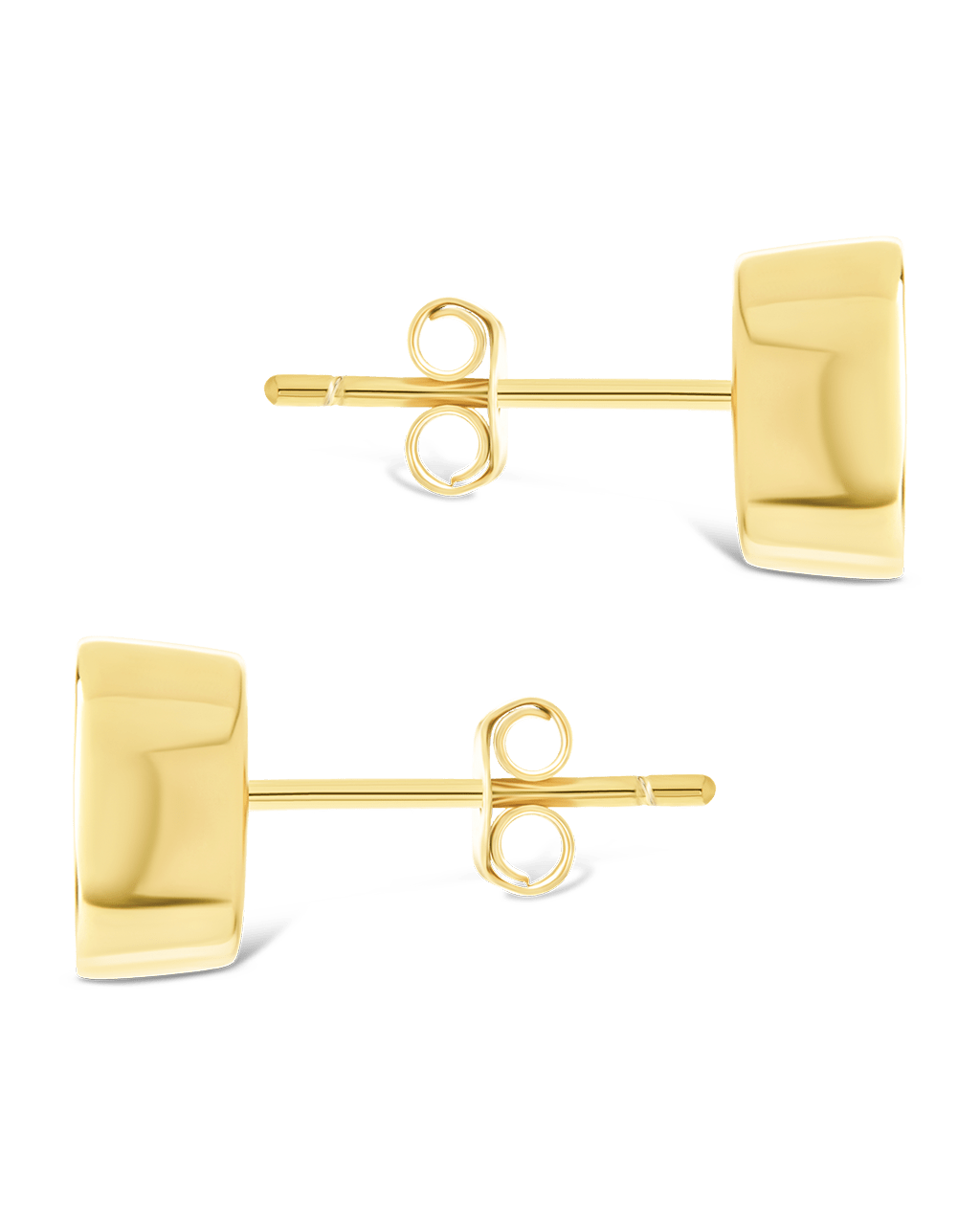 Sterling Silver Oval Cut Bezel Set Stud Earrings - Sterling Forever