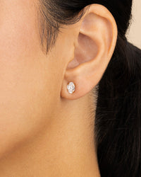 Sterling Silver Oval Cut Prong Set Stud Earrings - Sterling Forever