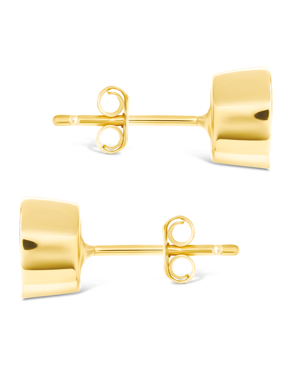Sterling Silver Trillion Cut Bezel Set Stud Earrings - Sterling Forever