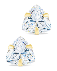 Sterling Silver Trillion Cut Prong Set Stud Earrings - Sterling Forever