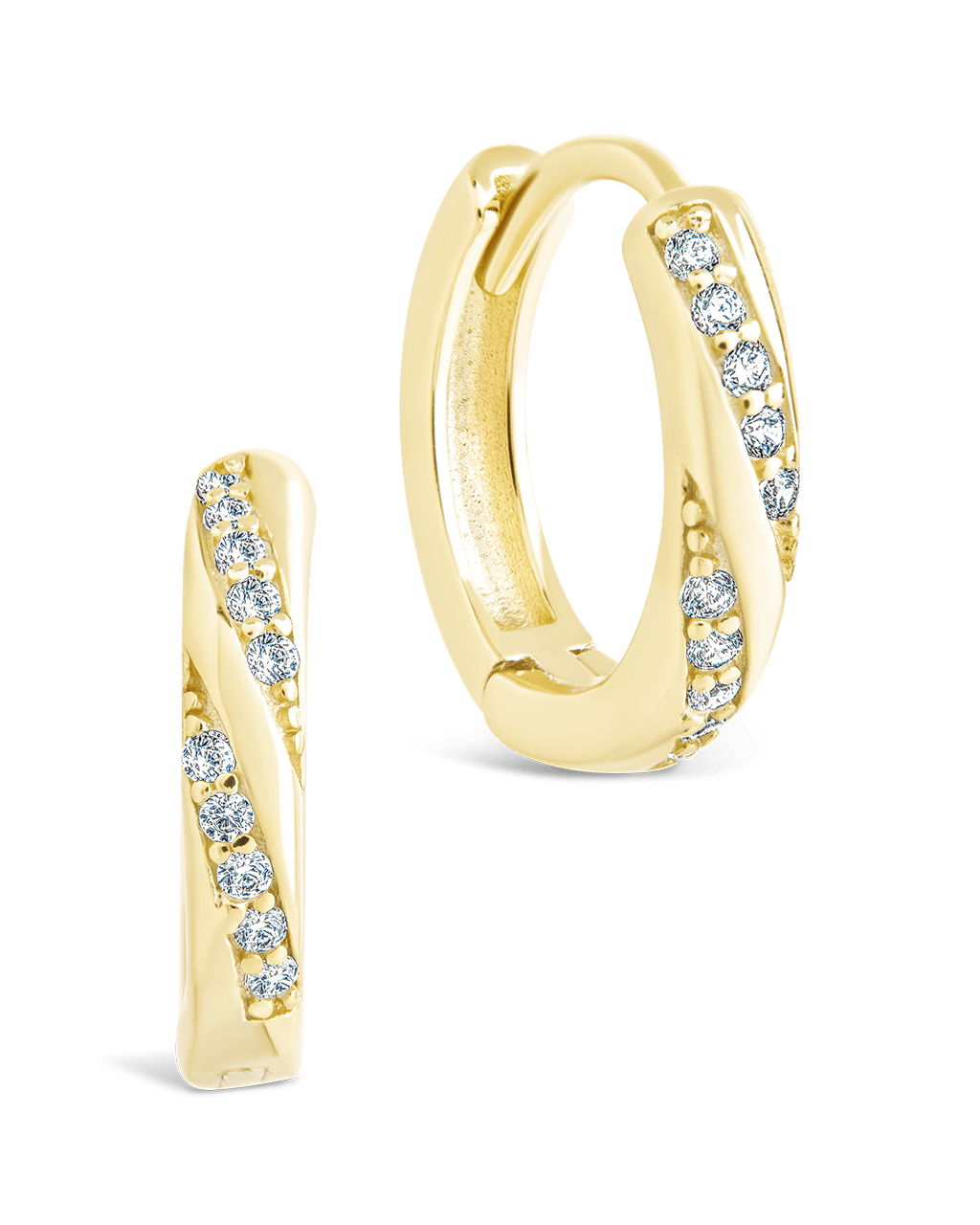 Sterling Silver Adelise Micro Hoops - Sterling Forever