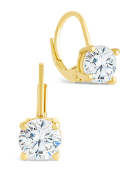 Sterling Silver Round Cut French Clip Earrings - Sterling Forever